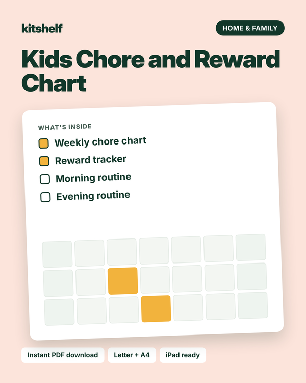 Kids Chore and Reward Chart