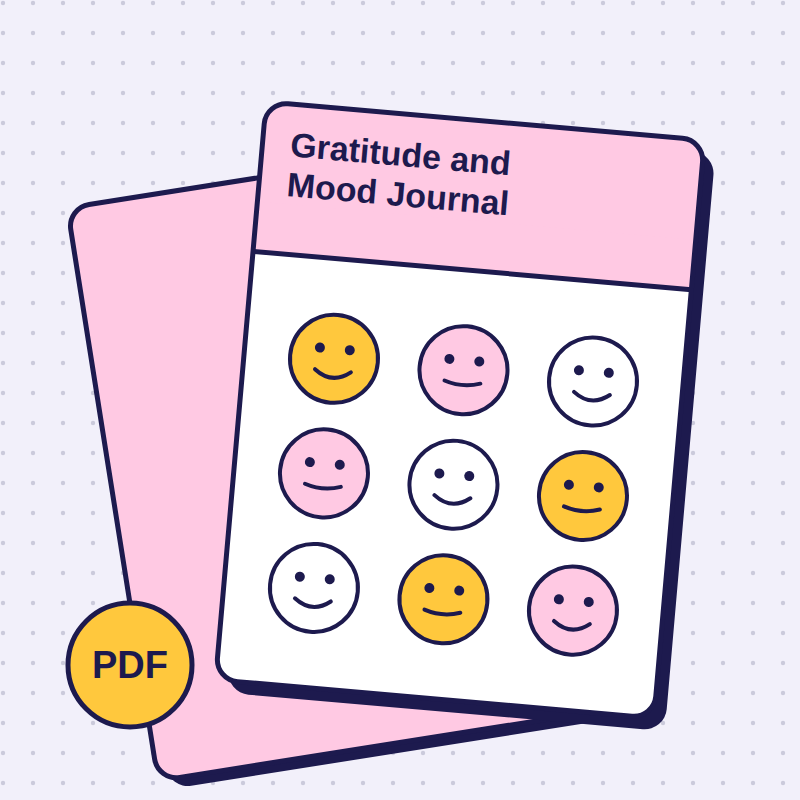 Gratitude and Mood Journal printable PDF