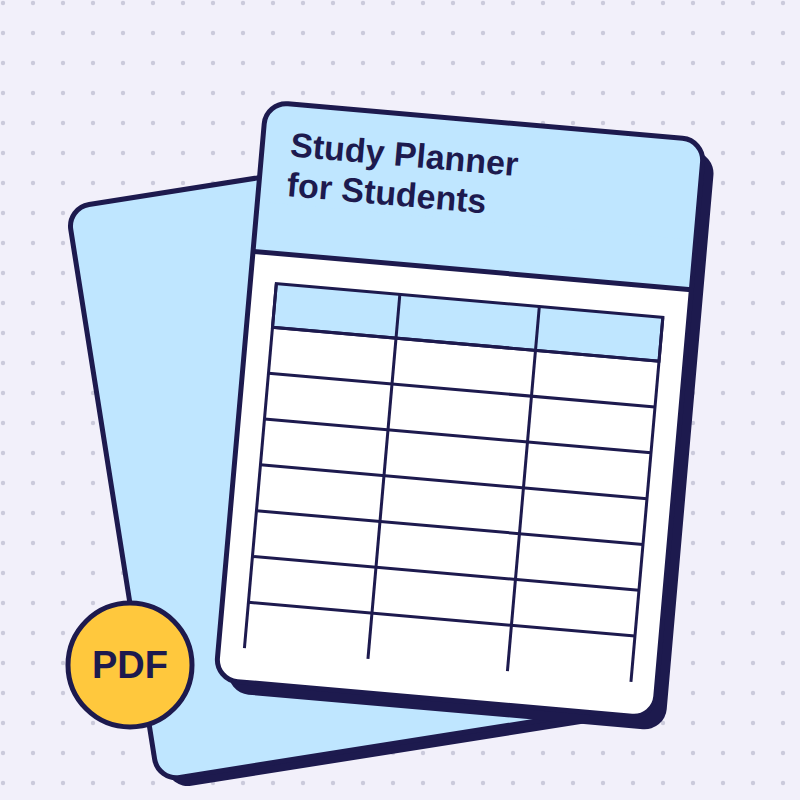 Study Planner for Students printable PDF