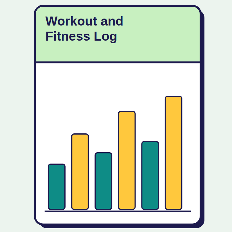 Inside pages of Workout and Fitness Log
