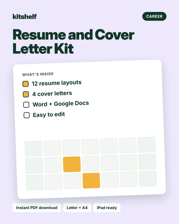 Resume and Cover Letter Kit