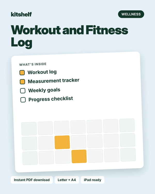 Workout and Fitness Log