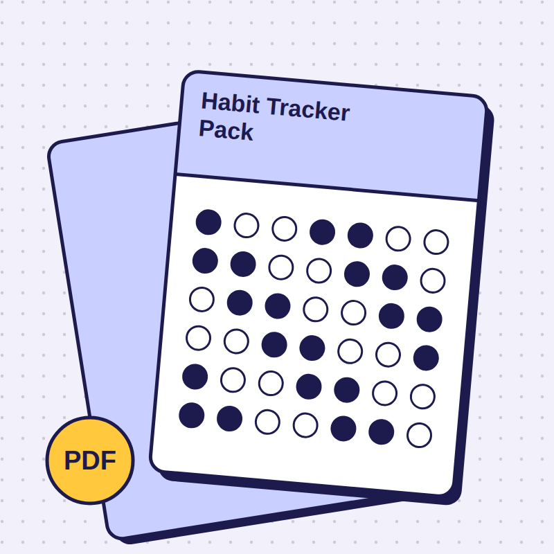 Habit Tracker Pack printable PDF cover