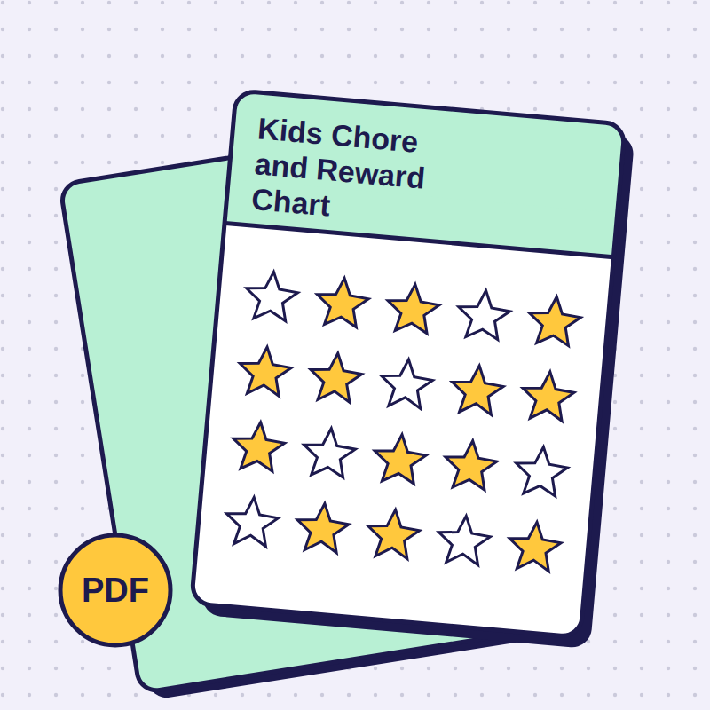 Kids Chore and Reward Chart printable PDF cover