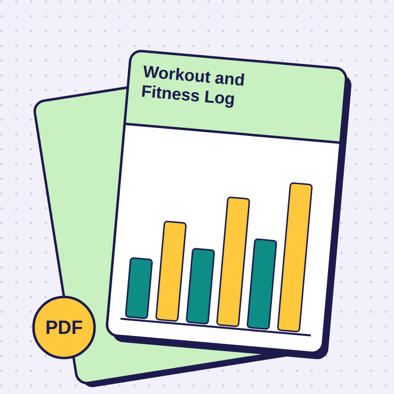Workout and Fitness Log printable PDF cover